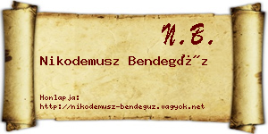 Nikodemusz Bendegúz névjegykártya